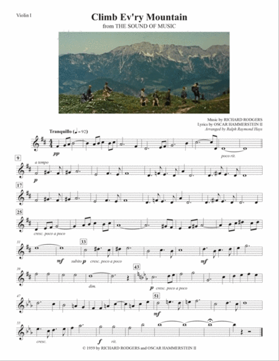 Climb Ev'ry Mountain String Quartet scores gallery preview page 4