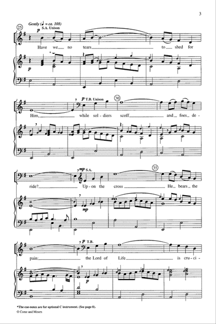 O Come and Mourn O Come and Mourn 4-Part scores gallery preview page 4