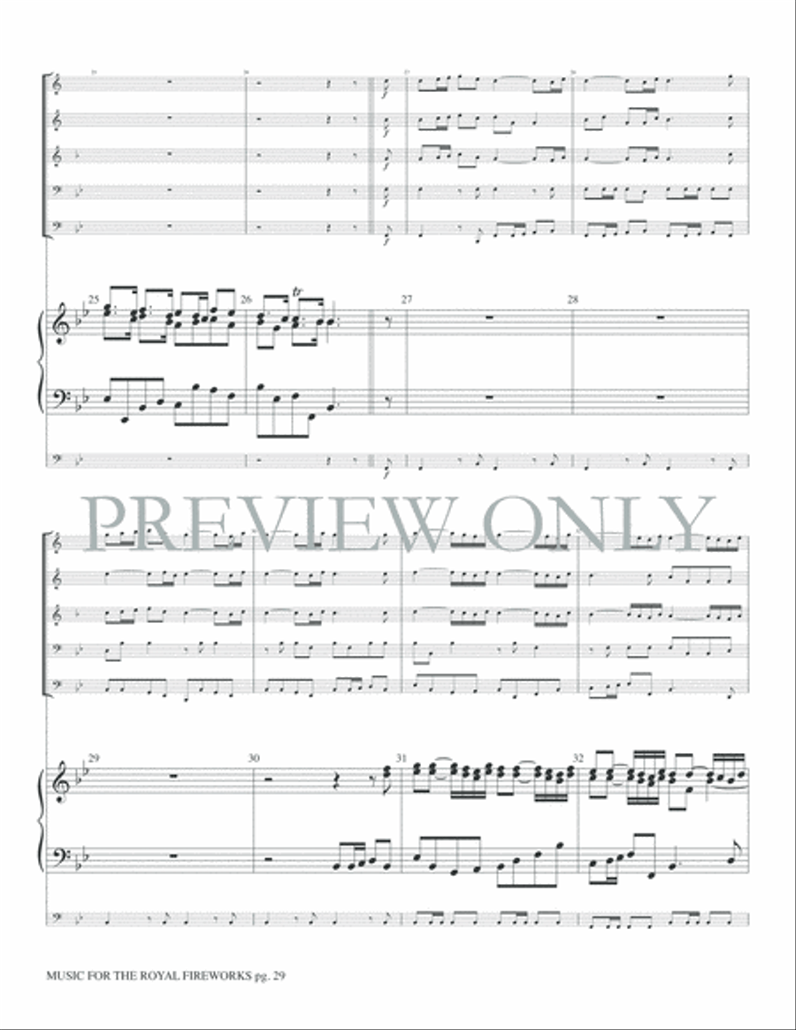 Music for the Royal Fireworks Brass Ensemble scores gallery preview page 31