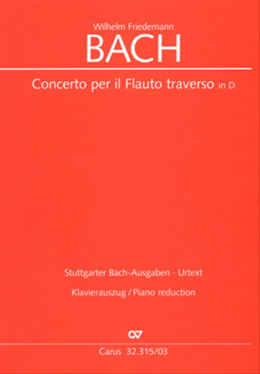 Flute concerto in D major (Flotenkonzert in D) Flute scores gallery preview page 1