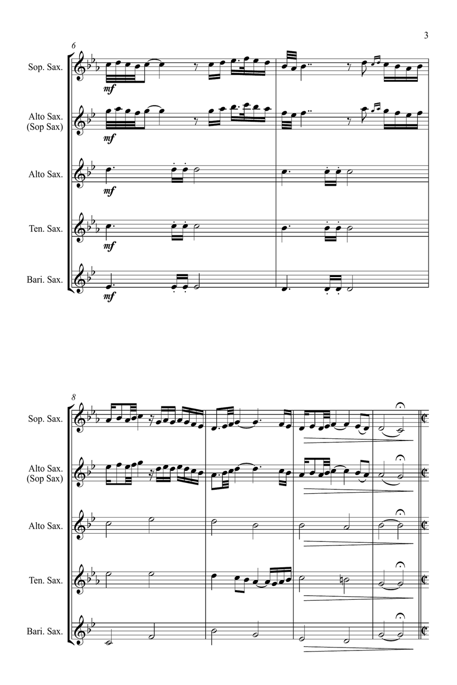 Spain Saxophone Quartet scores gallery preview page 3