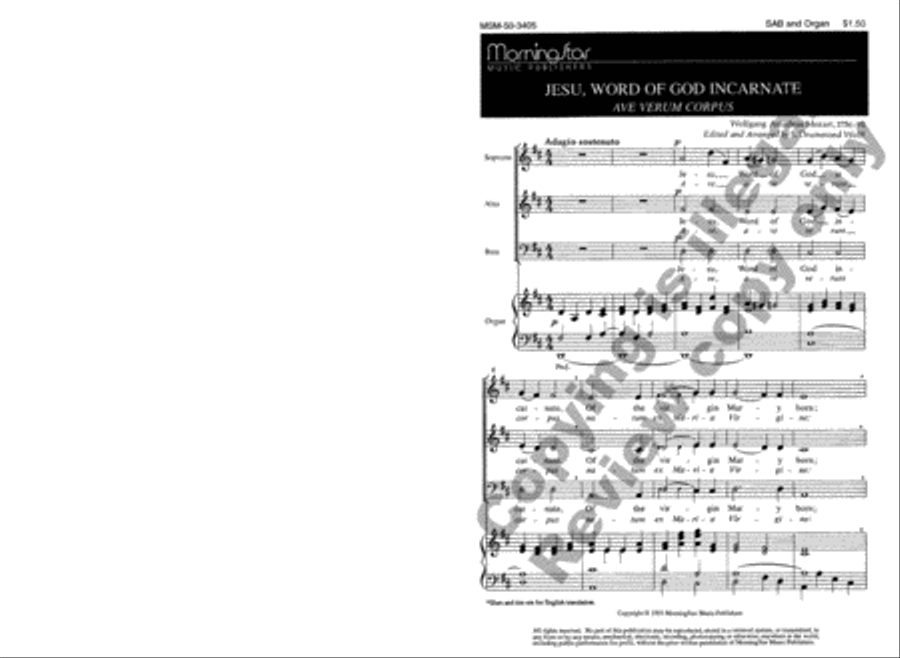 Jesu, Word of God Incarnate 3-Part scores gallery preview page 2