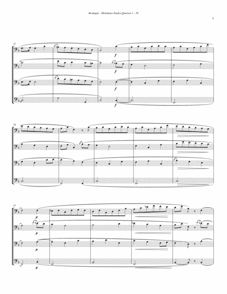 Melodious Etudes 1-20 for Trombone Quartet