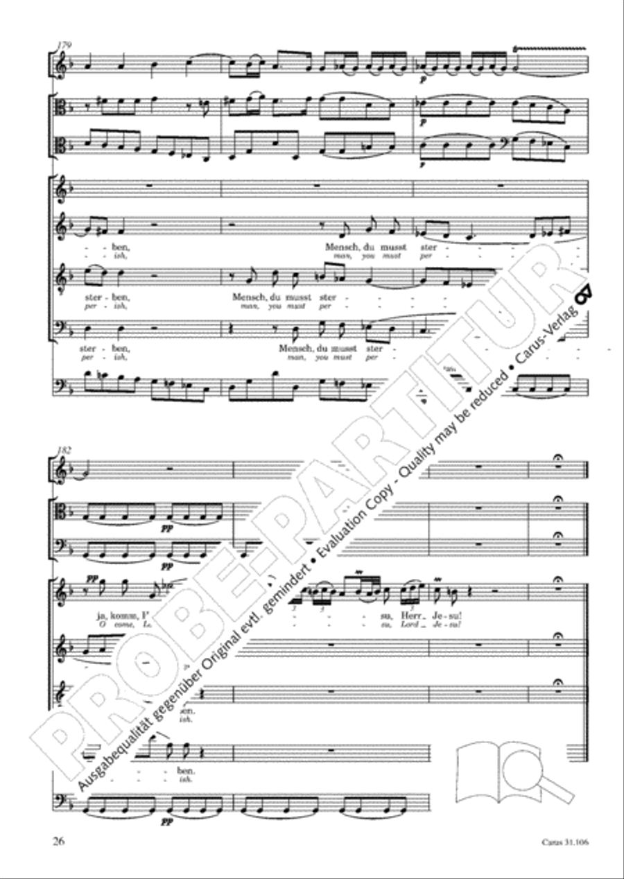 God's own time is the time appointed (Gottes Zeit ist die allerbeste Zeit) 4-Part scores gallery preview page 27