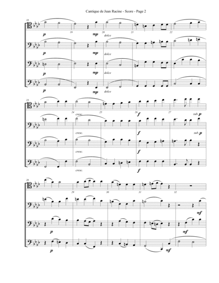 Cantique de Jean Racine for Trombone or Low Brass Quartet image number null