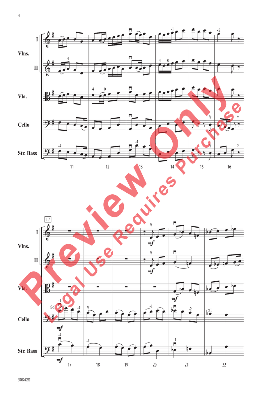 To the Feast! To the Feast! String Orchestra scores gallery preview page 4