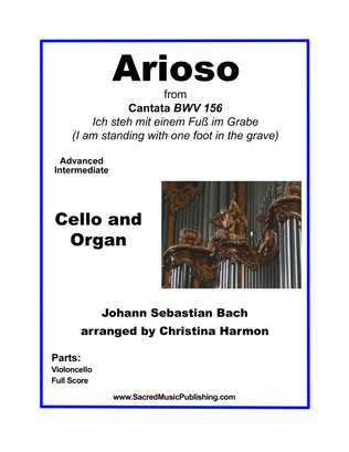 Book cover for Arioso from Cantata BWV 156 (AdvInt) – Cello and Organ