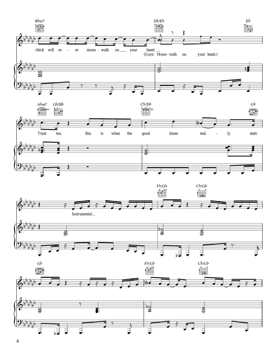 Single Single Piano, Vocal, Guitar scores gallery preview page 4