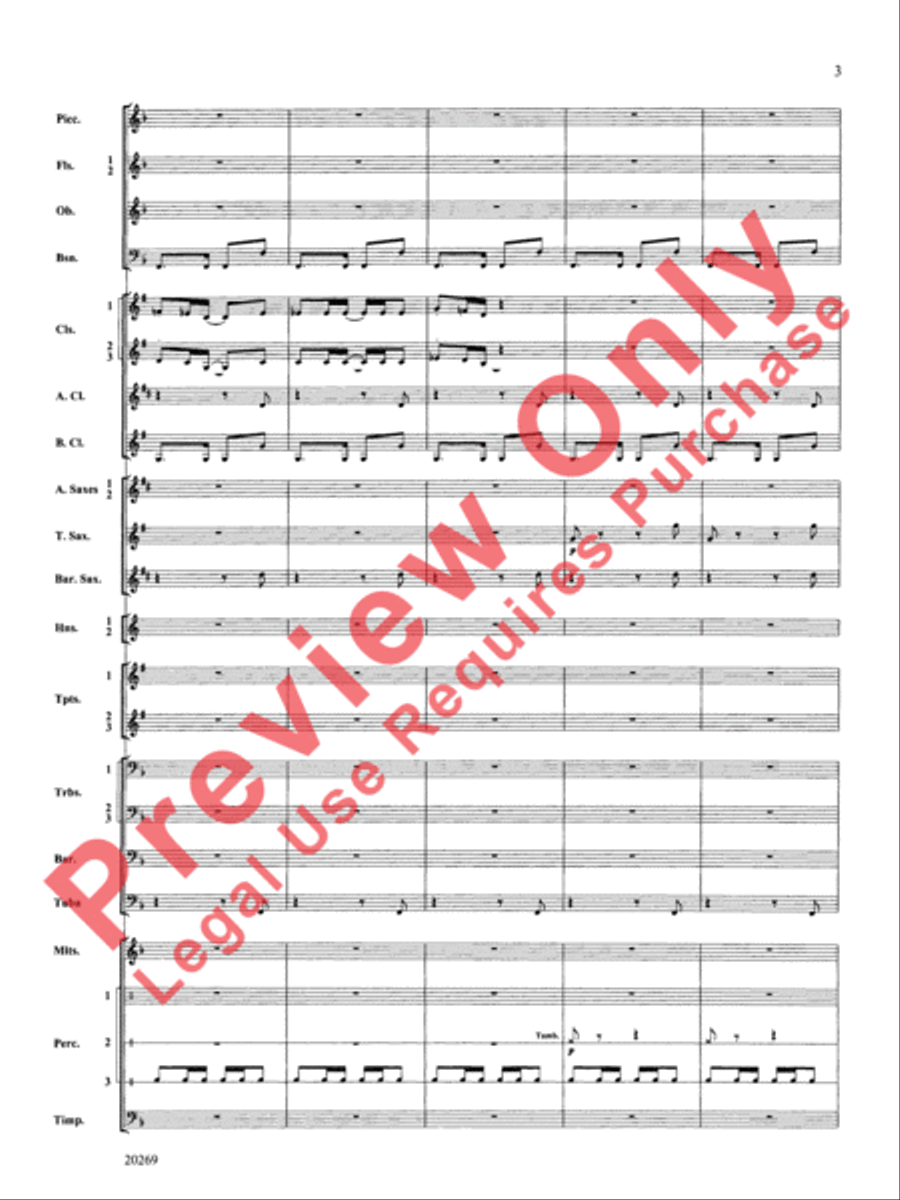 Night in the Tropics Concert Band scores gallery preview page 4