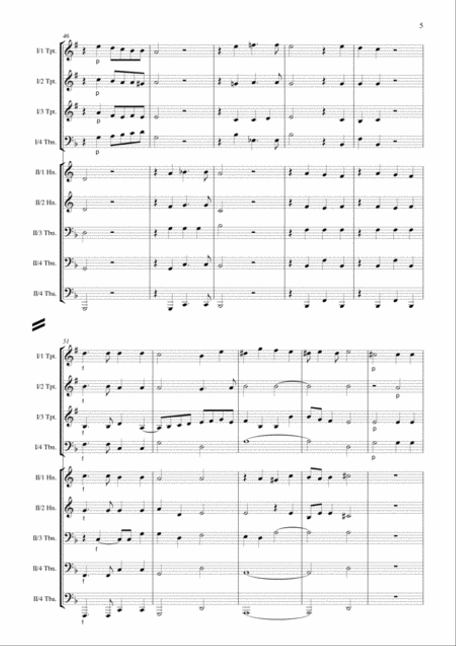 Sonata pian' e forte by Giovanni Gabrieli arranged for brass Brass Ensemble scores gallery preview page 6