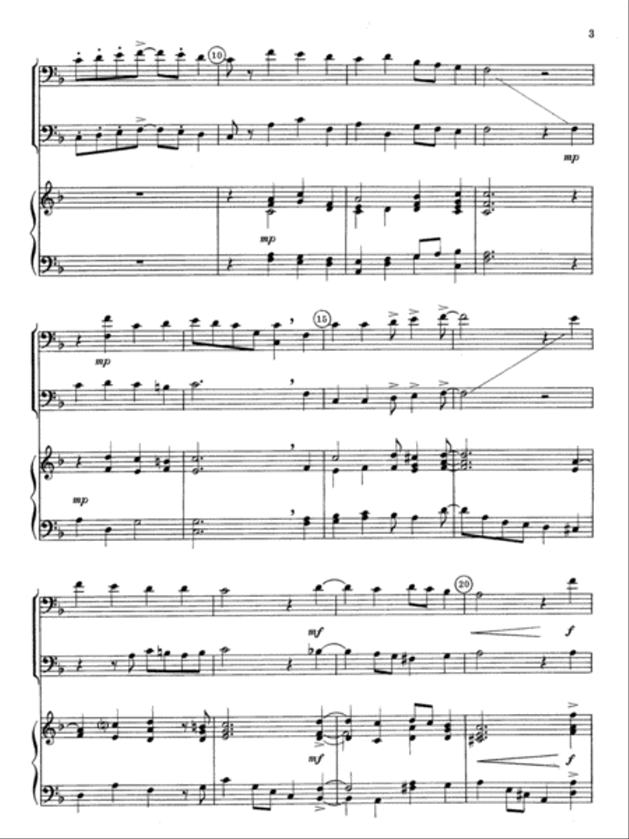 Solos and Duets - for Bass Clef Instruments (Volume I) Piano Accompaniment scores gallery preview page 3