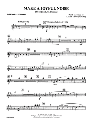 Make a Joyful Noise: B-flat Tenor Saxophone