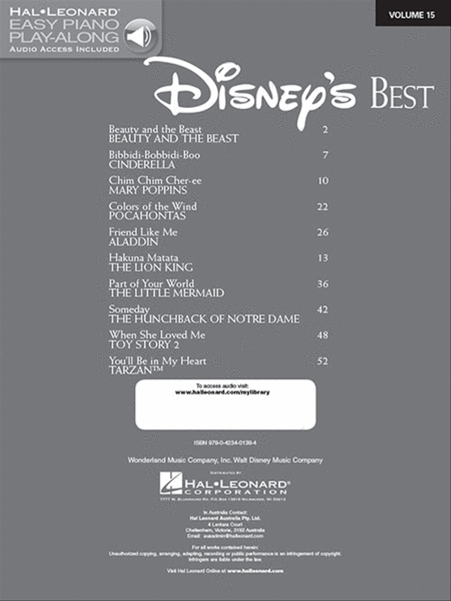 Disney's Best Easy Piano scores gallery preview page 2