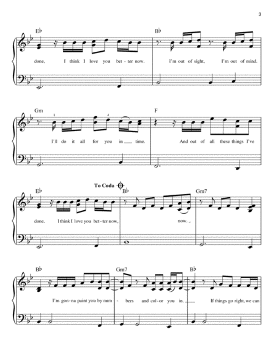 Lego House Easy Piano scores gallery preview page 3