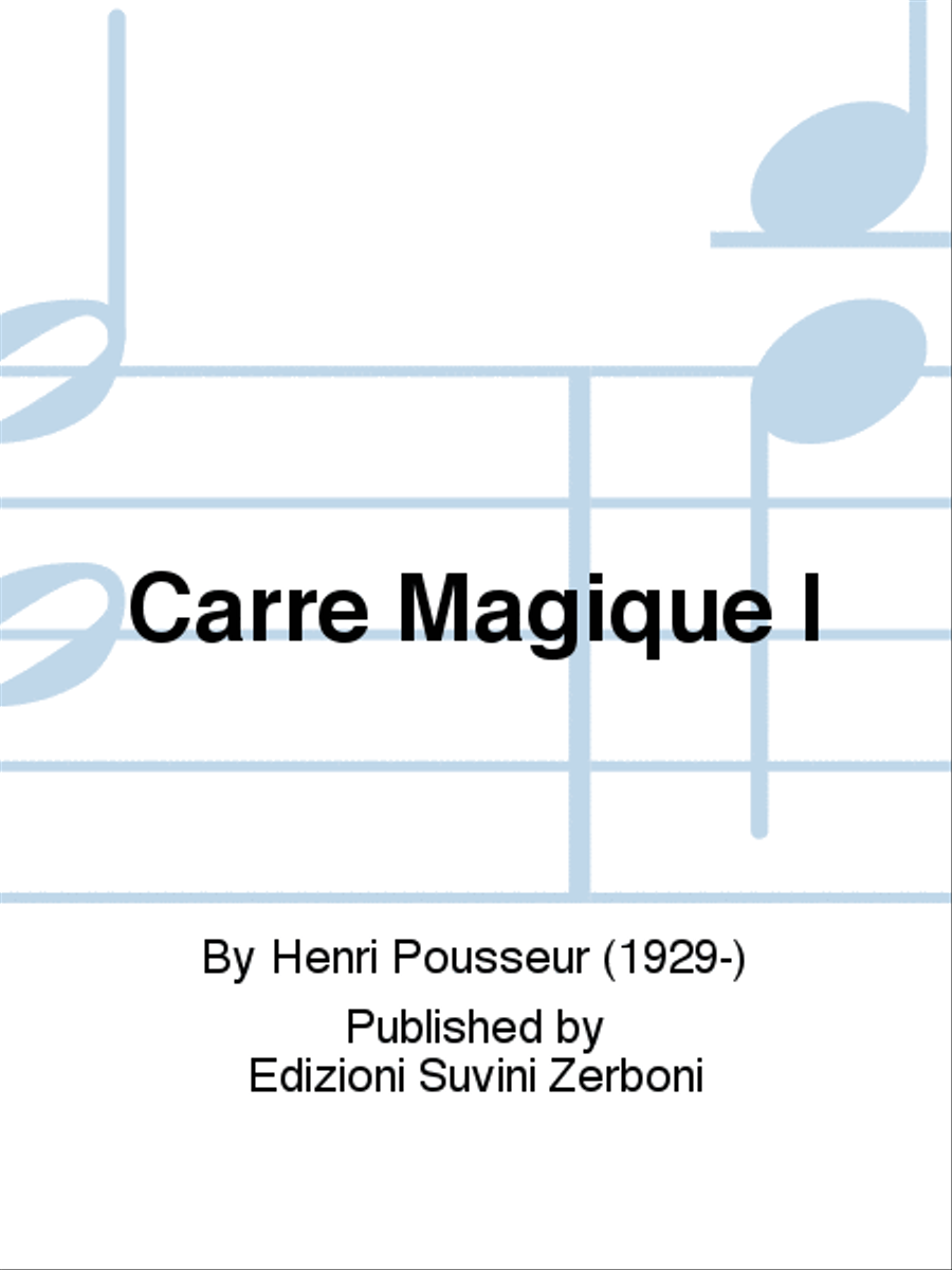 Carré Magique I Piano Solo scores gallery preview page 1