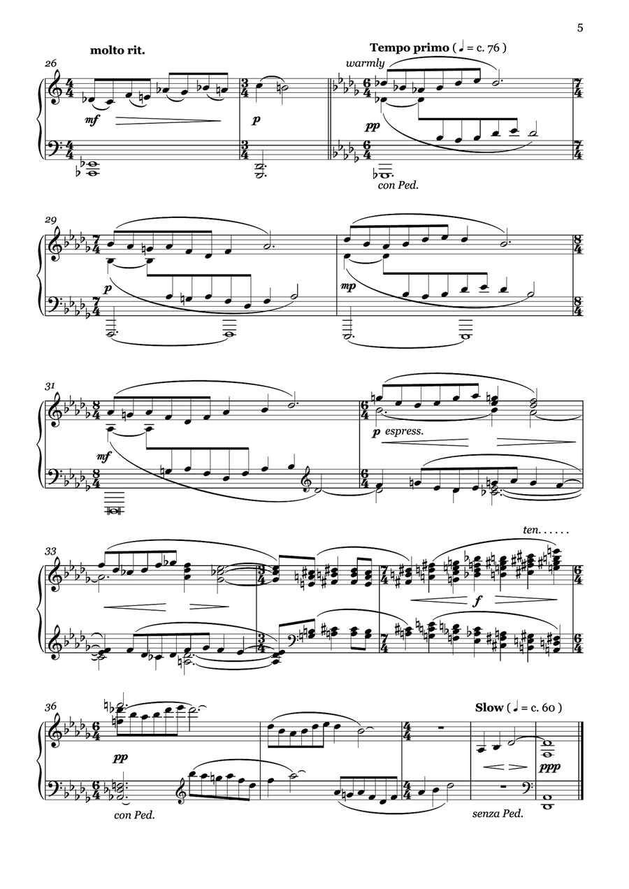 Twelve or Thirteen Preludes for Piano Solo, Set One (major keys) Piano Solo scores gallery preview page 5