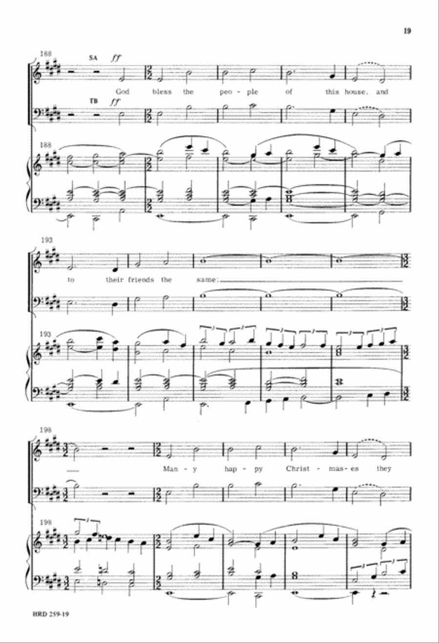 Fantasia on Christmas Carols 4-Part scores gallery preview page 20