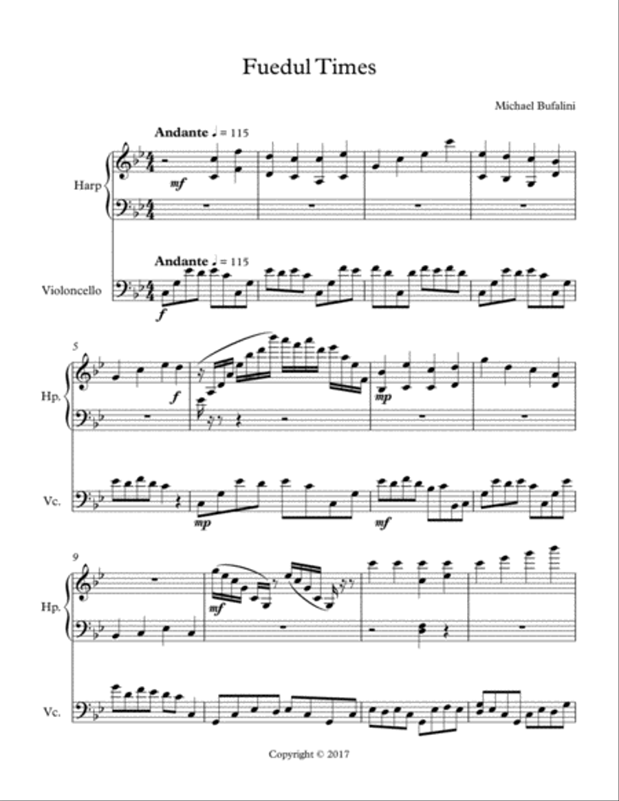 Fuedul Times Fuedul Times String Duet scores gallery preview page 1