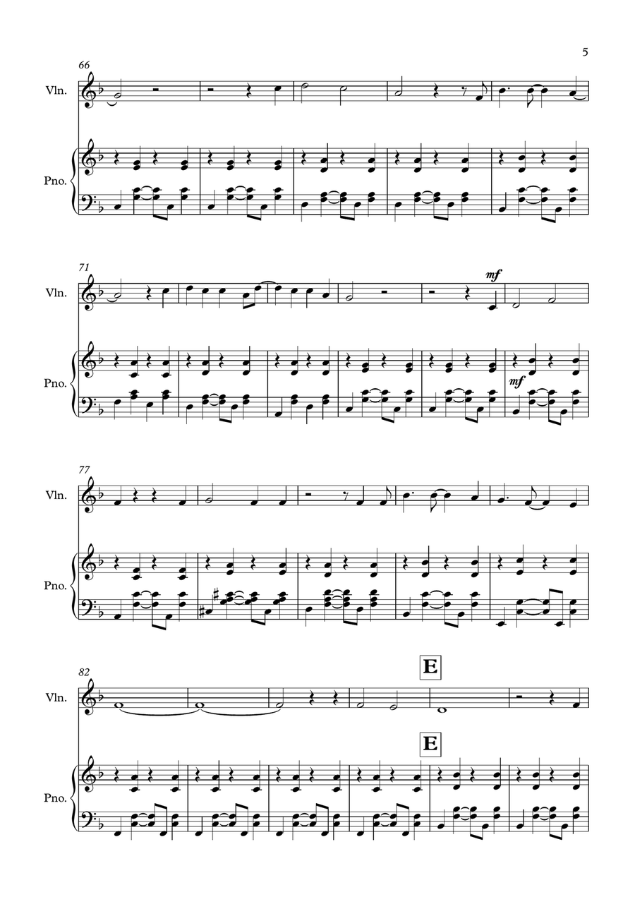 From Now On Violin Solo scores gallery preview page 5