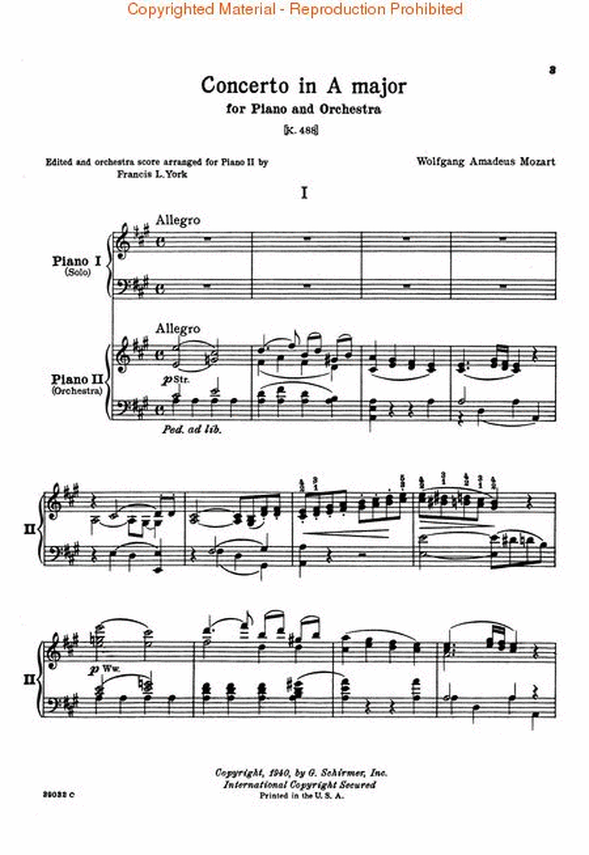 Concerto No. 23 in A, K.488