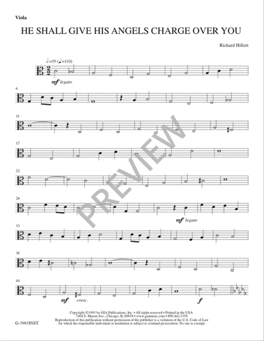 He Shall Give His Angels Charge over You - Instrument edition Oboe scores gallery preview page 8
