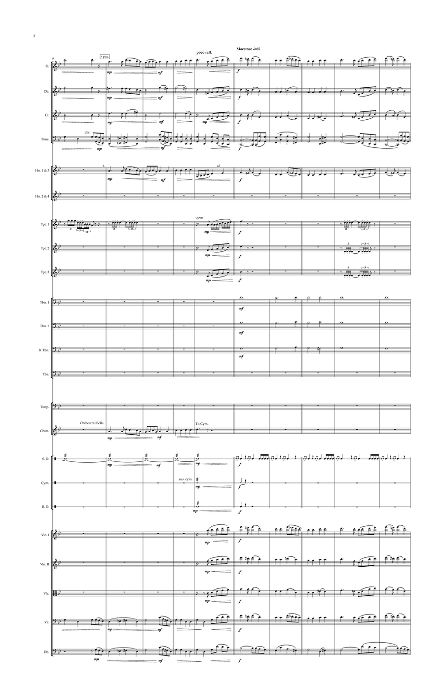 Ukrainian National Anthem for Symphony Orchestra in G Minor KT Olympic World National Anthem Series Full Orchestra scores gallery preview page 4