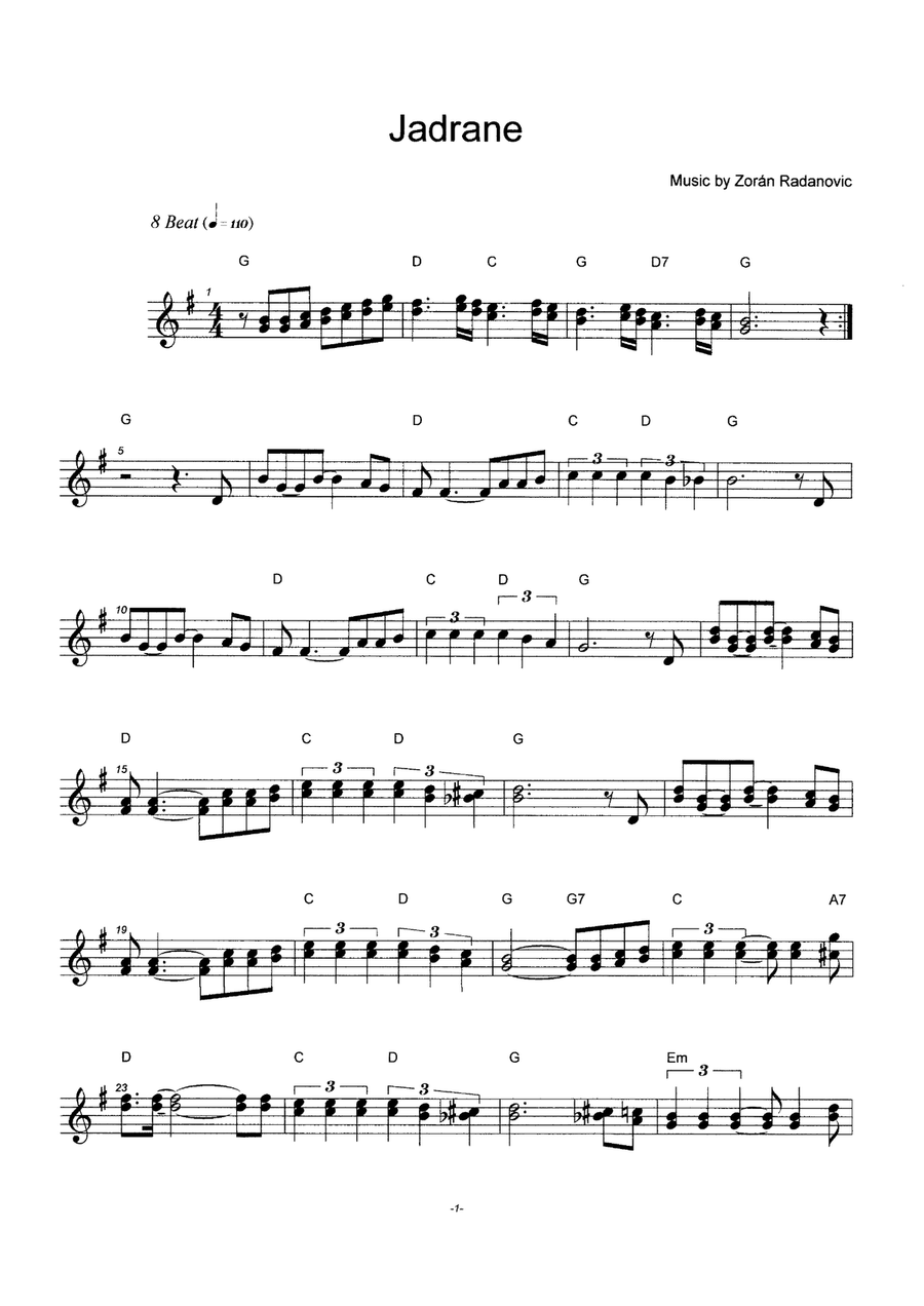 Jadrane - for duet Jadrane - for duet Accordion scores gallery preview page 2