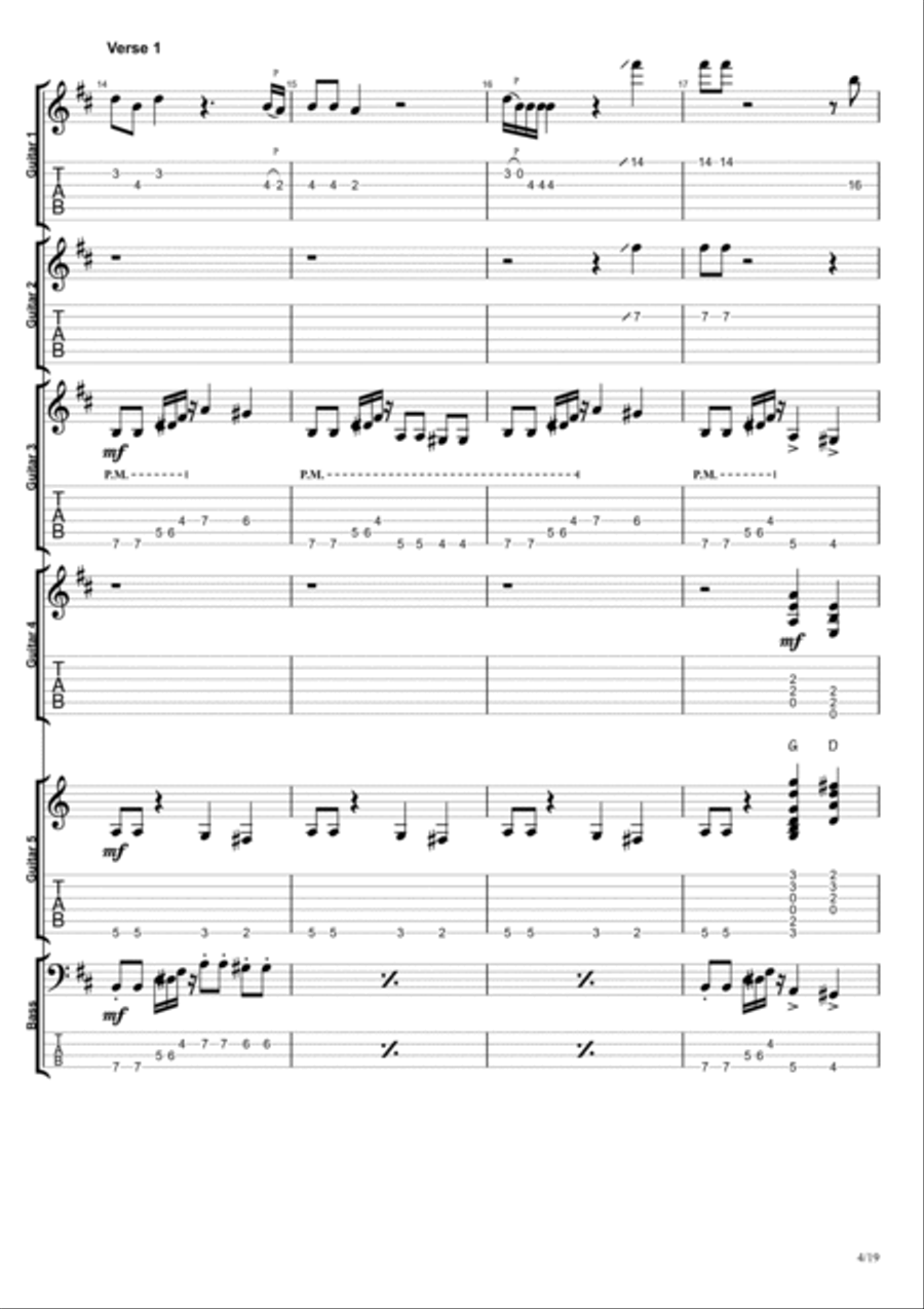 Ghostbusters Electric Guitar scores gallery preview page 4