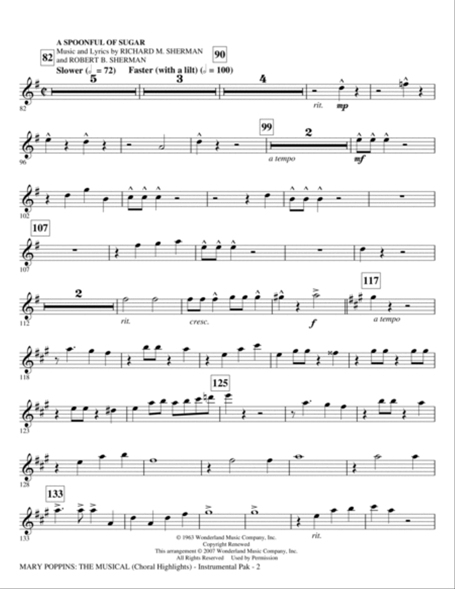 Mary Poppins: The Musical - Tenor Sax Choir scores gallery preview page 2