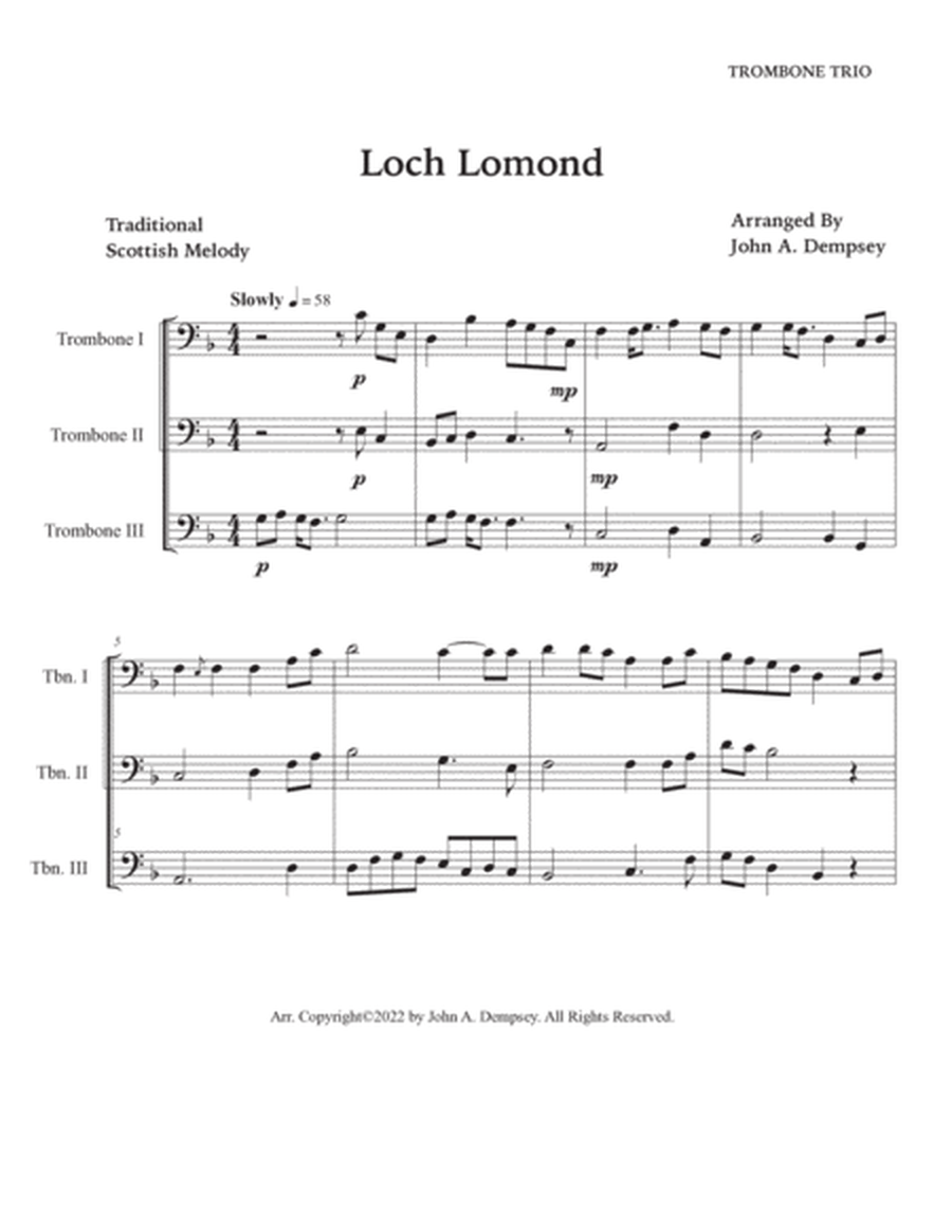 Loch Lomond (Trombone Trio) image number null