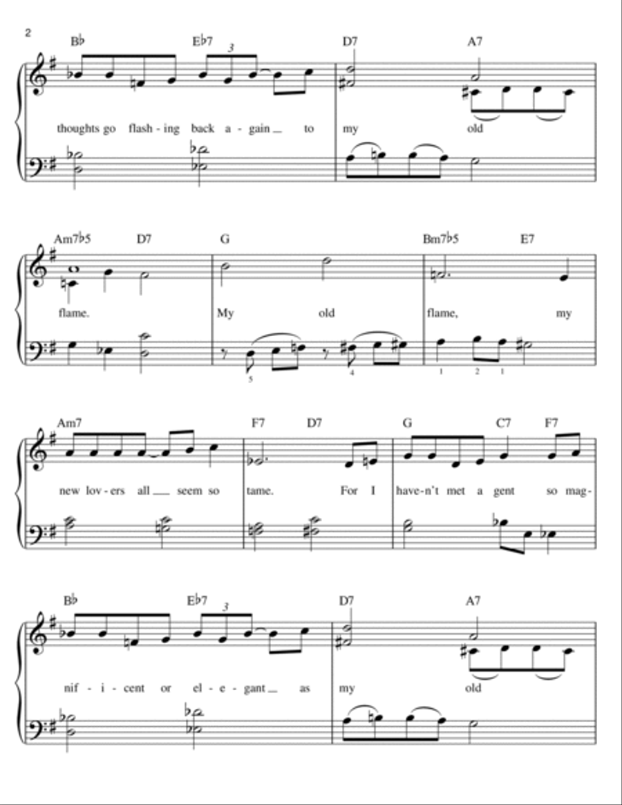 My Old Flame My Old Flame Easy Piano scores gallery preview page 2