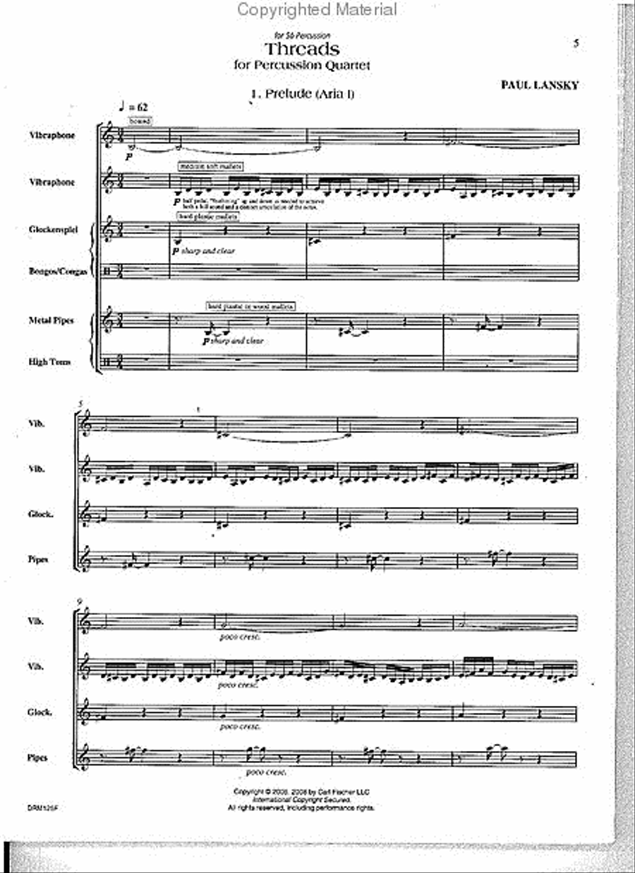 Threads Threads Percussion scores gallery preview page 2