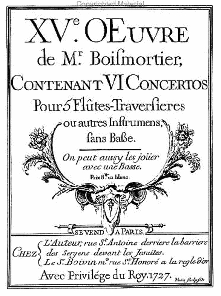 VI Concertos for 5 flutes or other Instruments