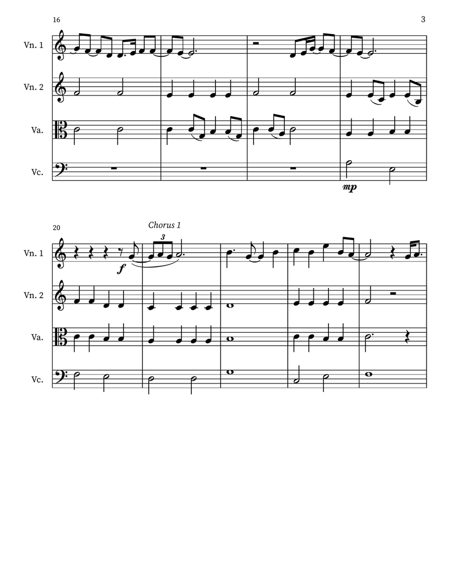 What Was I Made For? String Quartet scores gallery preview page 3