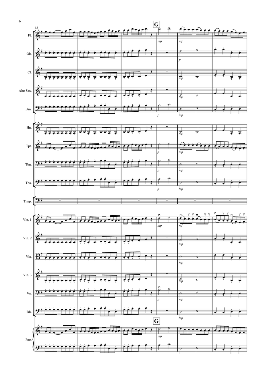 Eine Kleine Nachtmusik (1st movement) for School Orchestra Eine Kleine Nachtmusik (1st movement) for School Orchestra Full Orchestra scores gallery preview page 6