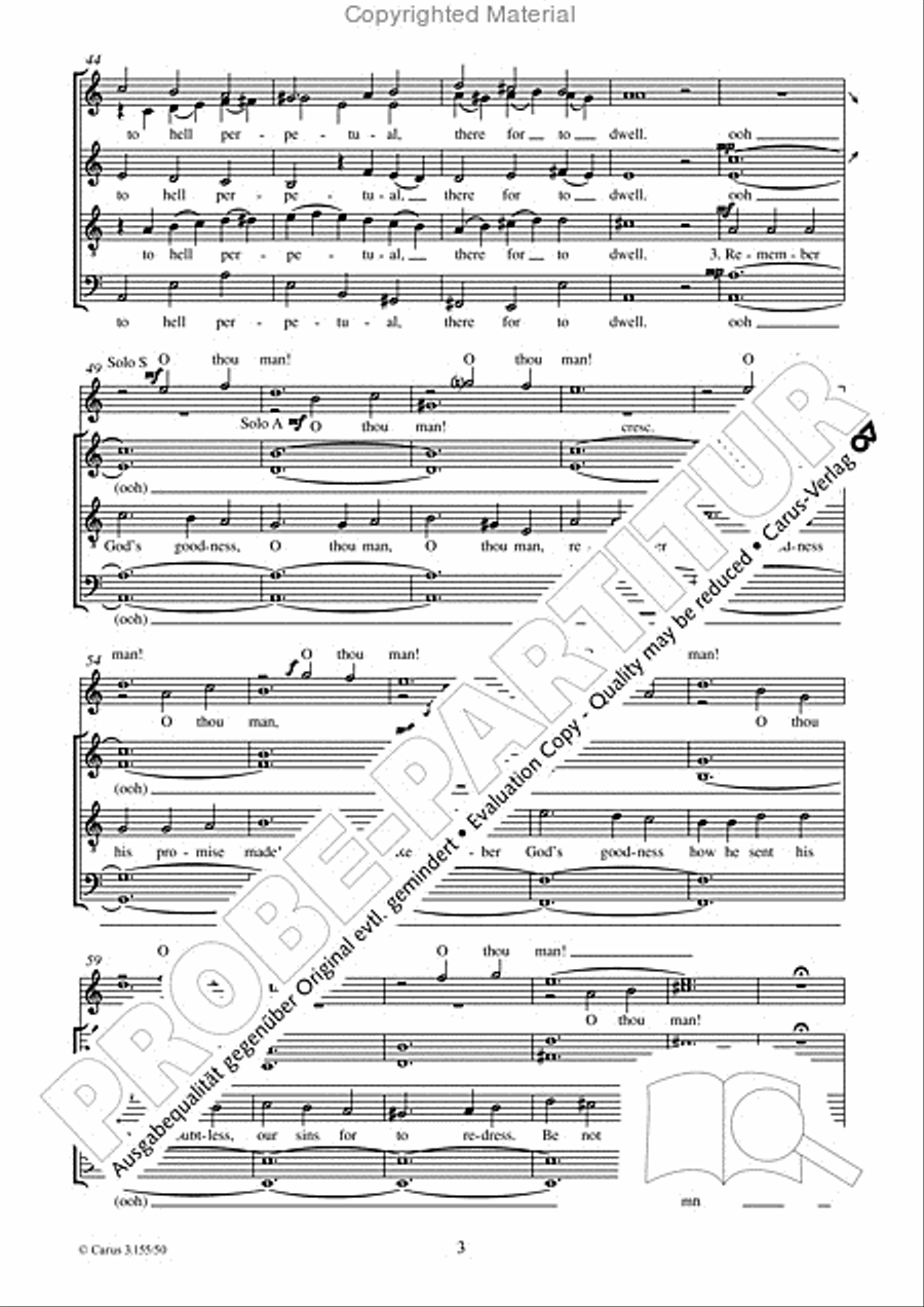 Remember, o thou man Remember, o thou man 4-Part scores gallery preview page 4