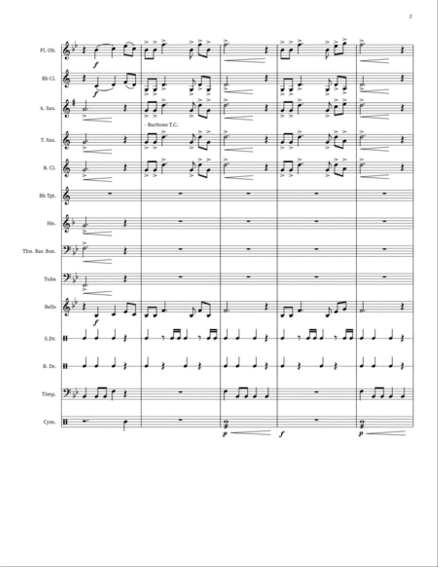 Rise Of The Super Trumpets Concert Band scores gallery preview page 2
