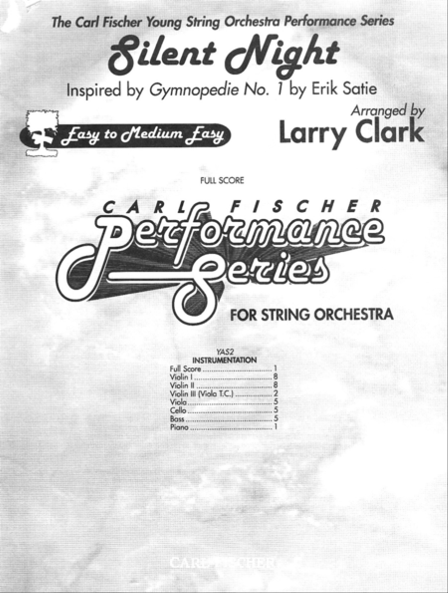 Silent Night (Inspired By Gymnopedie No. 1 By Erik Satie) String Orchestra scores gallery preview page 1
