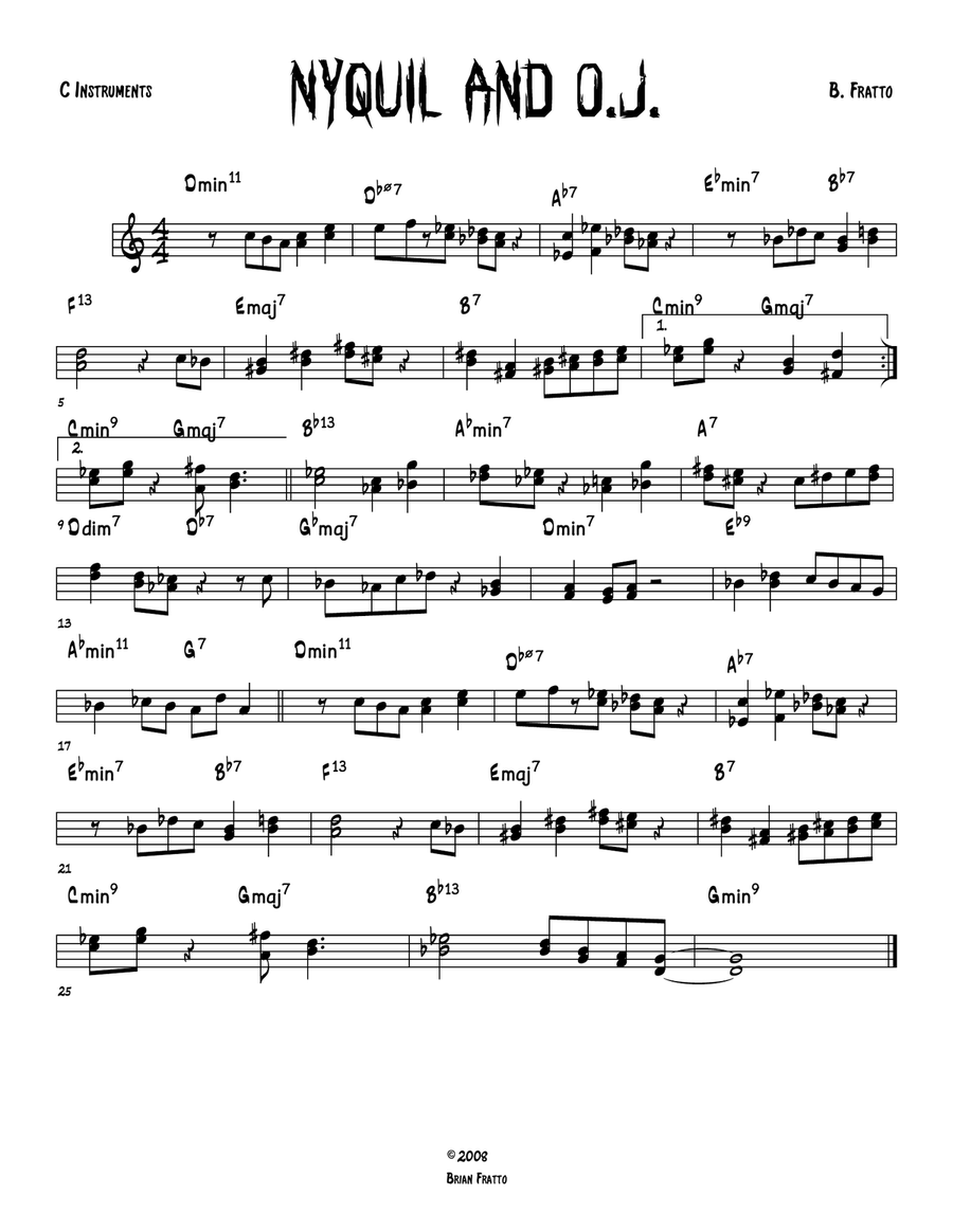 NyQuil and O.J. NyQuil and O.J. Piano scores gallery preview page 3