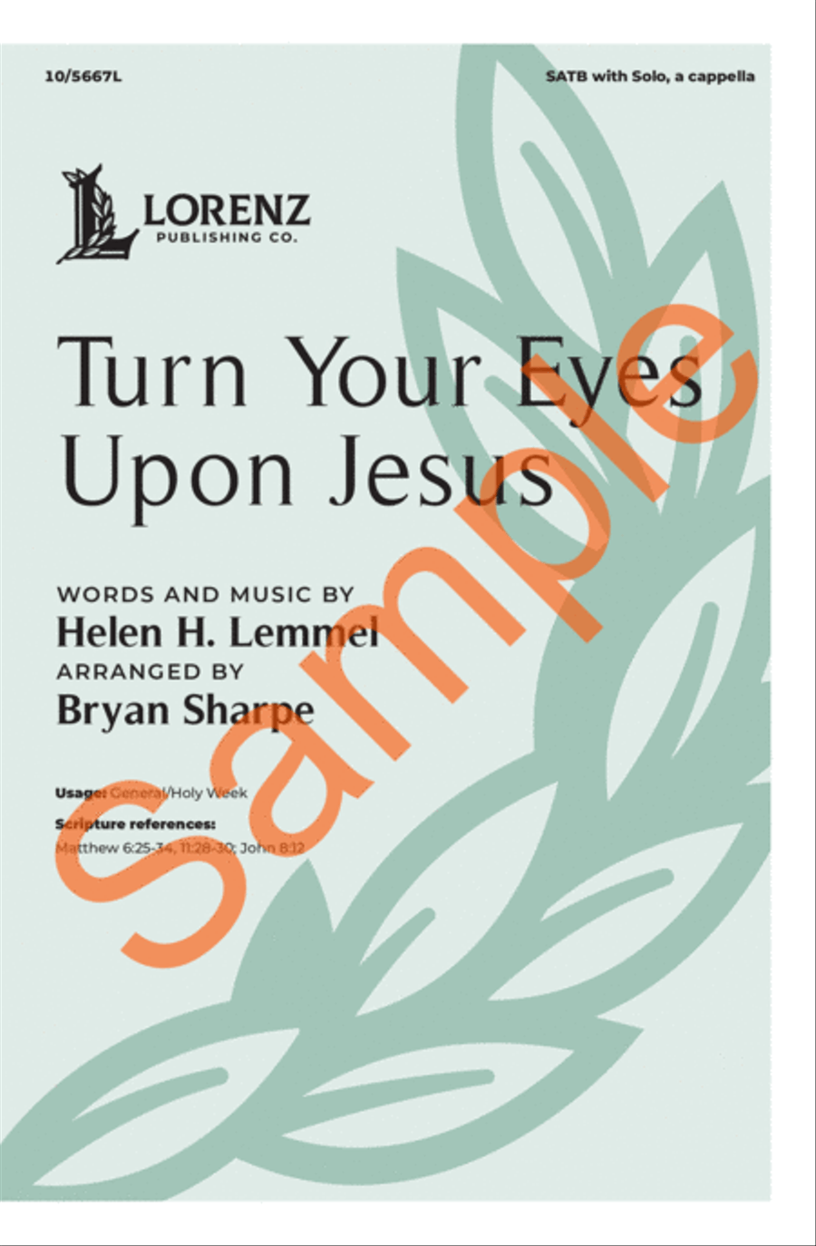 Turn Your Eyes Upon Jesus 4-Part scores gallery preview page 2
