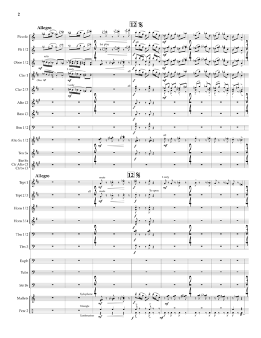 Bright-Colored Dances Bright-Colored Dances Concert Band scores gallery preview page 3