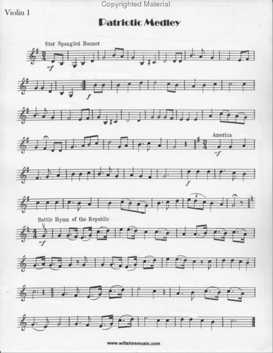 Patriotic Melody Violin scores gallery preview page 2