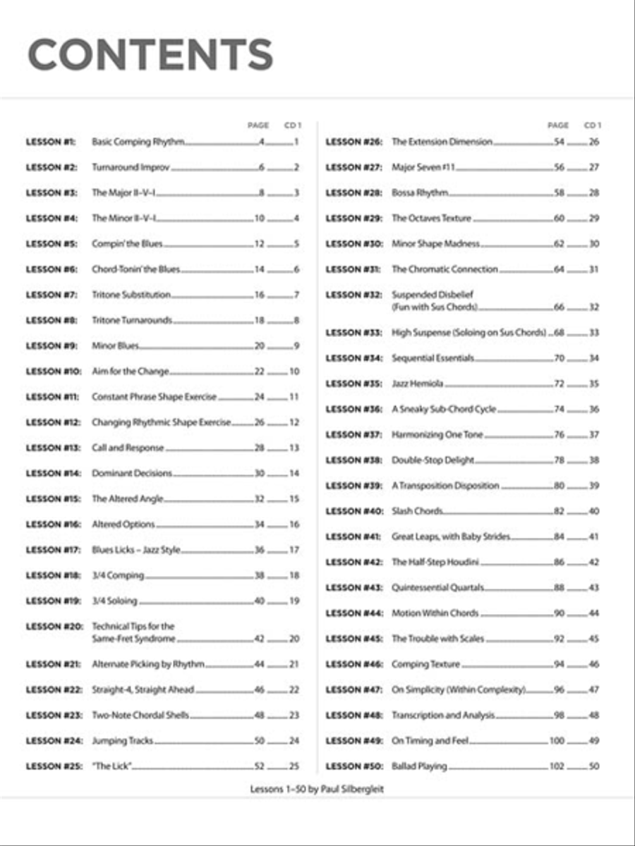 100 Jazz Lessons Electric Guitar scores gallery preview page 3