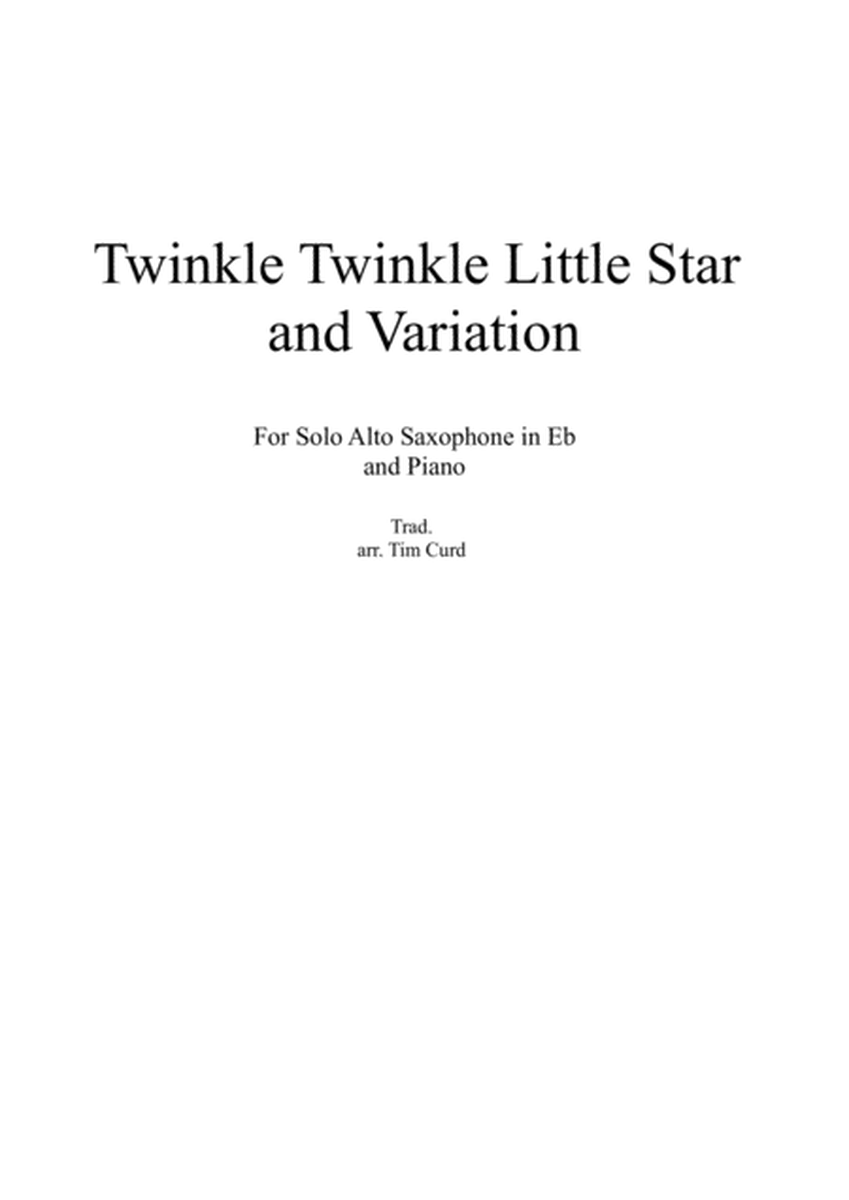 Twinkle Twinkle Little Star and Variation for Alto Saxophone and Piano image number null