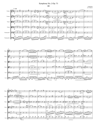 Brahms Symphony No. 2 op. 73 3rd movement arr. for string sextet