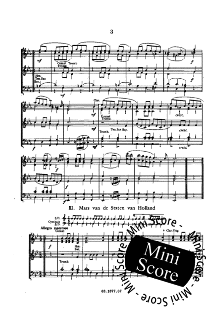 Three Old Dutch Marches Concert Band scores gallery preview page 7
