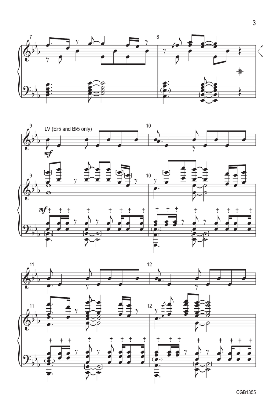 Come, Thou Fount of Every Blessing Handbell Choir scores gallery preview page 3