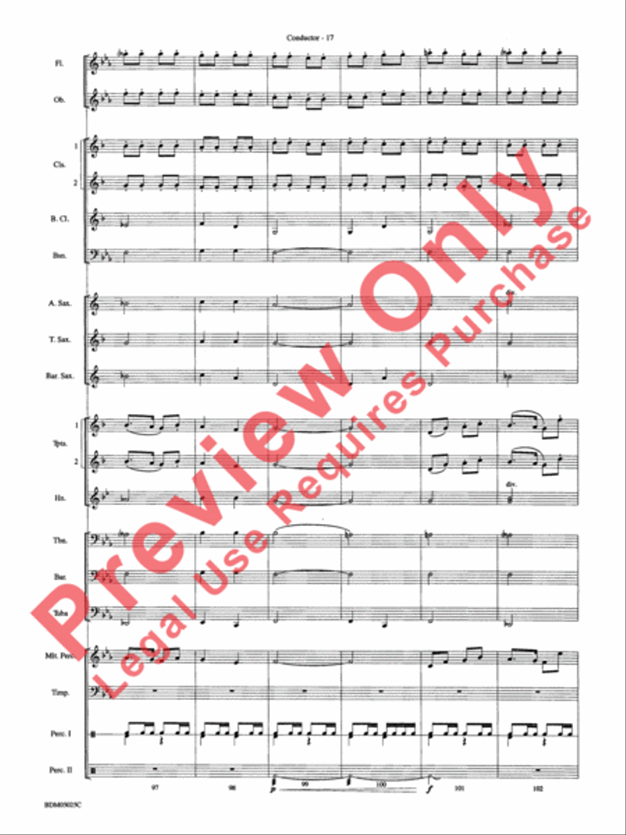 Fanfare for a New Age Concert Band scores gallery preview page 20