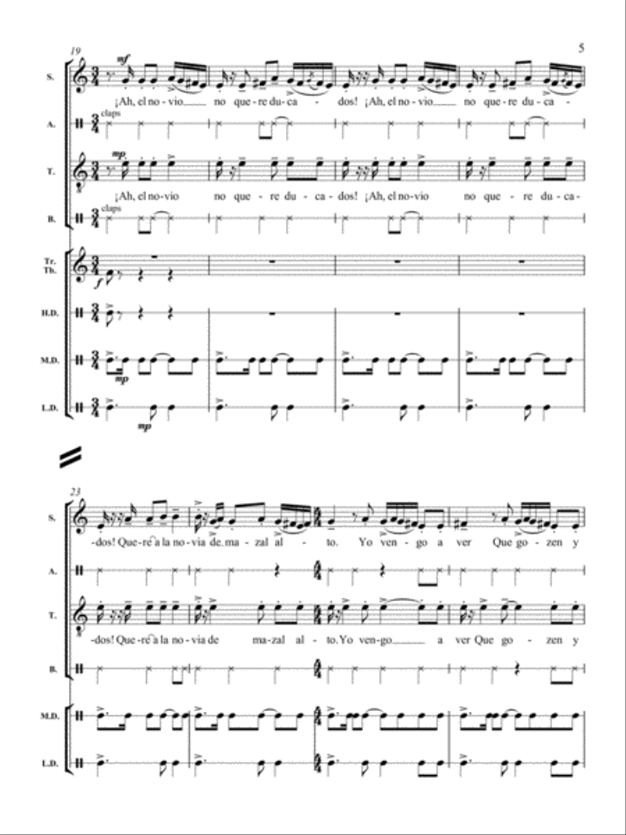 Ah, el novio no quere dinero! 4-Part scores gallery preview page 4