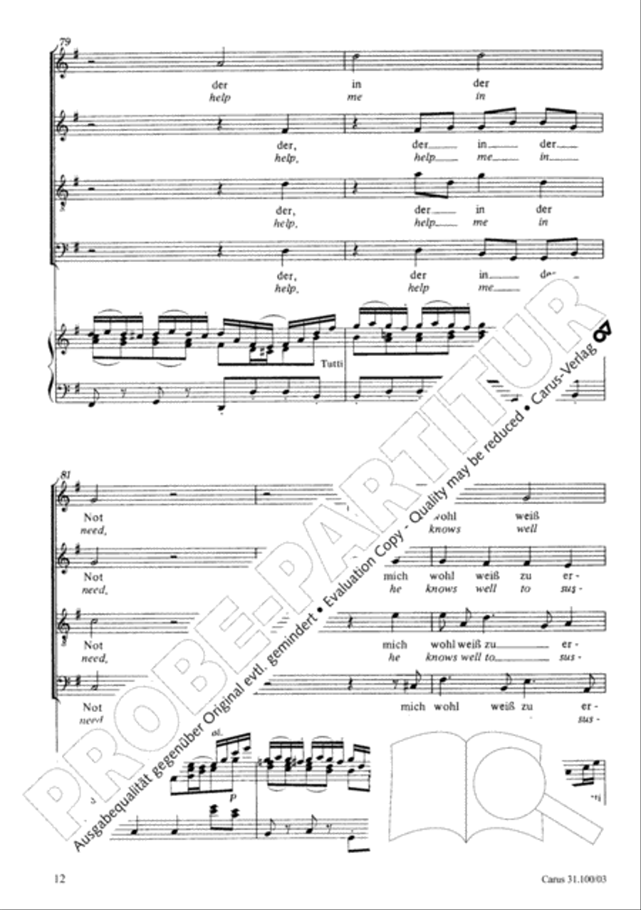 Whatever God ordains is right (Was Gott tut, das ist wohlgetan) 4-Part scores gallery preview page 13